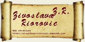 Živoslava Riorović vizit kartica